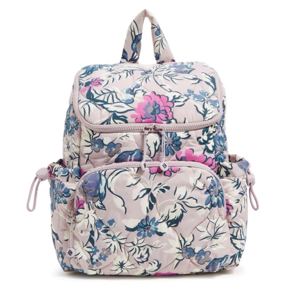 Vera Bradley Pink and Blue Floral Backpack